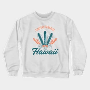 Surfers Paradise Hawaii Surfboard Surfer Surfing Crewneck Sweatshirt